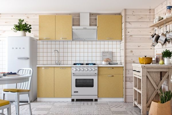 Кухня Грейд Весна Терра желтая ДСП 1,4 м 