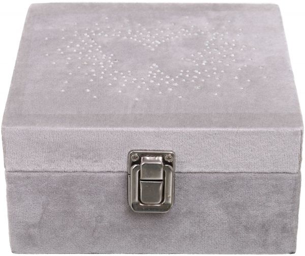 Сундучок Бабочка серый 16x16x8 см