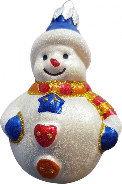 Подвеска Юріта Снеговик 1006M белый с синим