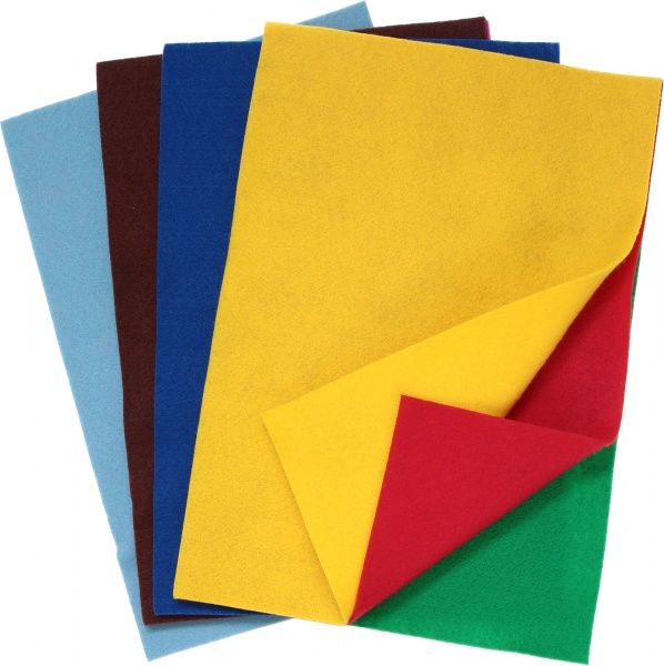 Бумага цветная Фетровая 10 цветов ZB.1914 ZiBi