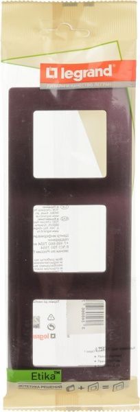 Рамка трехместная Legrand Etika универсальная сливовый 672563