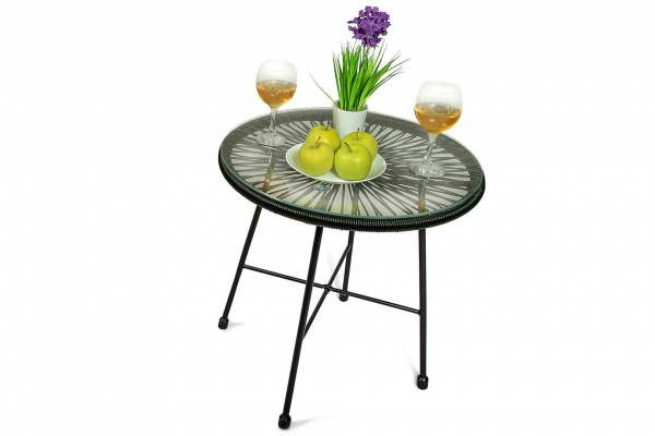 Стіл металевий Acapulco (121002) 50x50 см чорний 