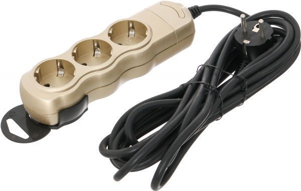 Удлинитель Expert Power с заземлением 5 гн. бронза 5 м BNG-SS3NSGR-3G10M5-BR 