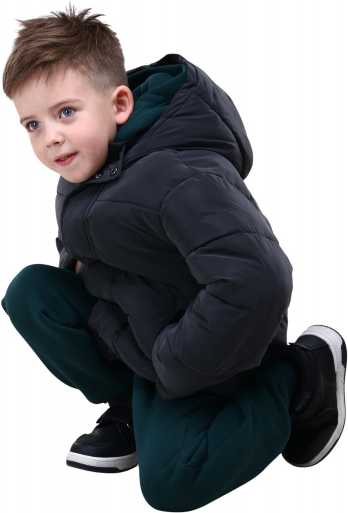 Куртка-пуховик для мальчиков HW р.116–122 черный REFLECTIVE JACKET