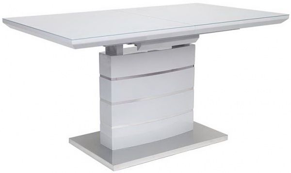 Стол обеденный Скайлайн DT8053 1200/1600х800х760 светло-серый глянец 