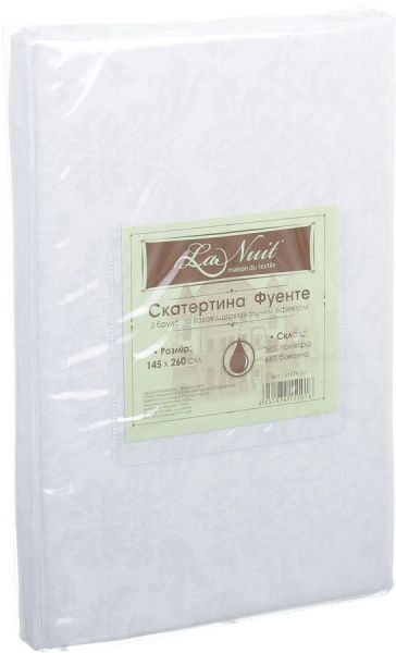 Скатерть Фуенте 145x260 см белый La Nuit 