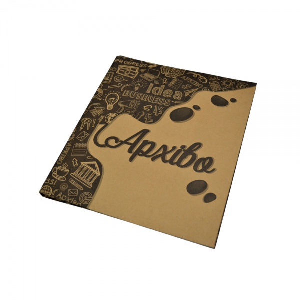 Папка з притиском MINICLIP+CLIPBOARD 20 мм А4 КРАФТ асорті iTEM