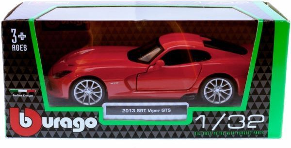 Автомодель Bburago 1:32 Dodge SRT Viper GTS2013 красный 18-43033