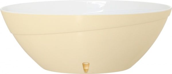 Горщик пластиковий Santino Calipso круглий 3,3л кремовий (K2 KRE-ALB) 