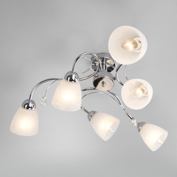 Люстра потолочная Strotskis Priya 6x40 Вт E14 хром 30169/6 (хром) 