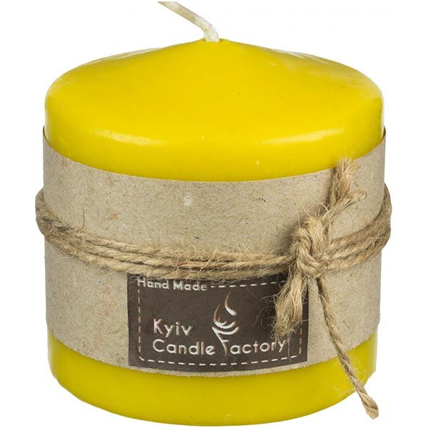 Свеча Candle Factory EcoLife желтая 70 мм
