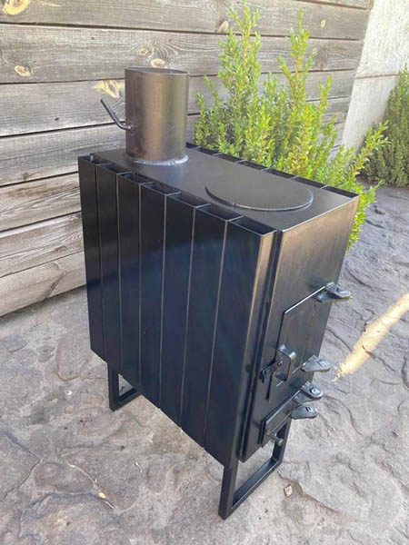 Печь-буржуйка BP-100RV с радиатором и варочной поверхностью