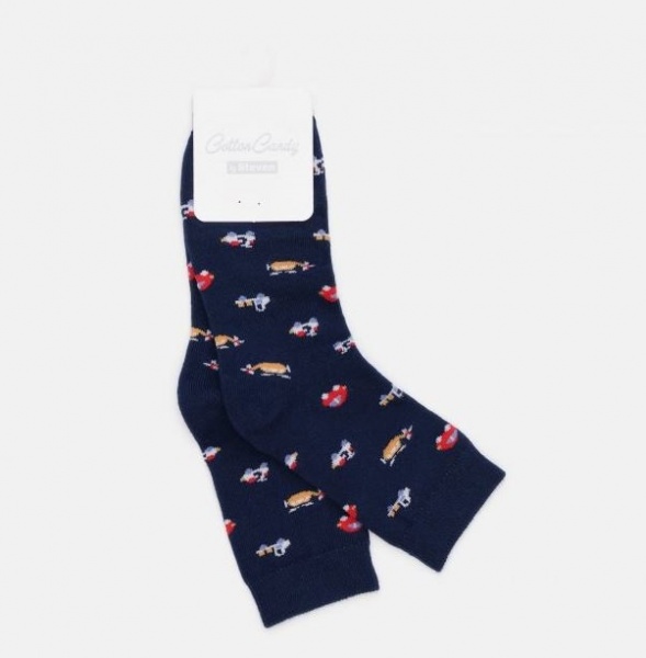 Шкарпетки дитячі для хлопчиків Steven 14357 р. 32-34 темно-синій 