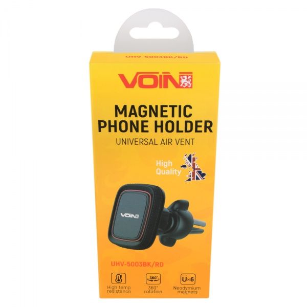Тримач для мобільного телефона Voin UHV-5003BK/RD чорний із червоним