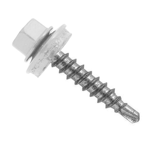 Саморез для кровли по дереву RAL 9003 4.8x35 мм 40 шт