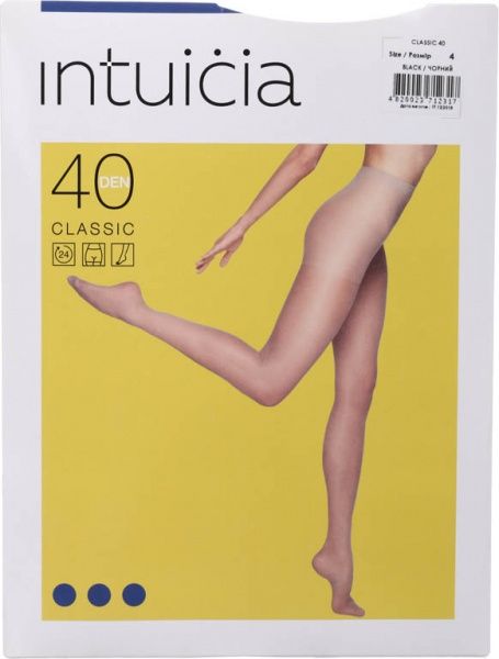 Колготки женские Интуиция Класcика 40 den р. 4 черный 