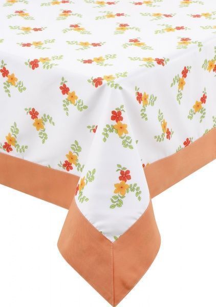 Скатерть Оранж с кантом 150x150 см белый 