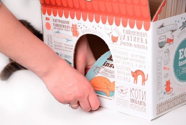 Наповнювач для котячого туалету ECO Instinct Хатинка 4 в 1