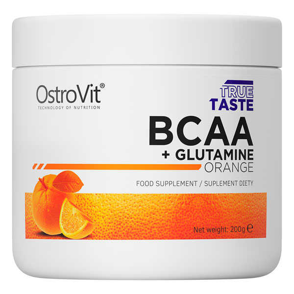 Аминокислотная смесь Ostrovit BCAA + Glutamine апельсин 200 г 