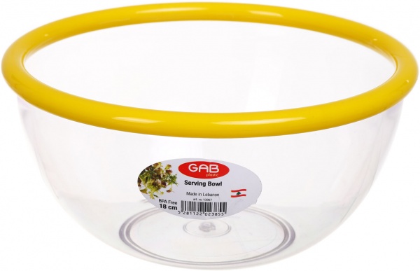 Салатник з обідком 18 см в асортименті 3924100000 GAB Plastic