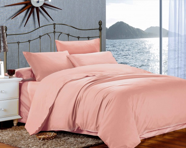 Комплект постільної білизни сімейний кораловий Homeline 