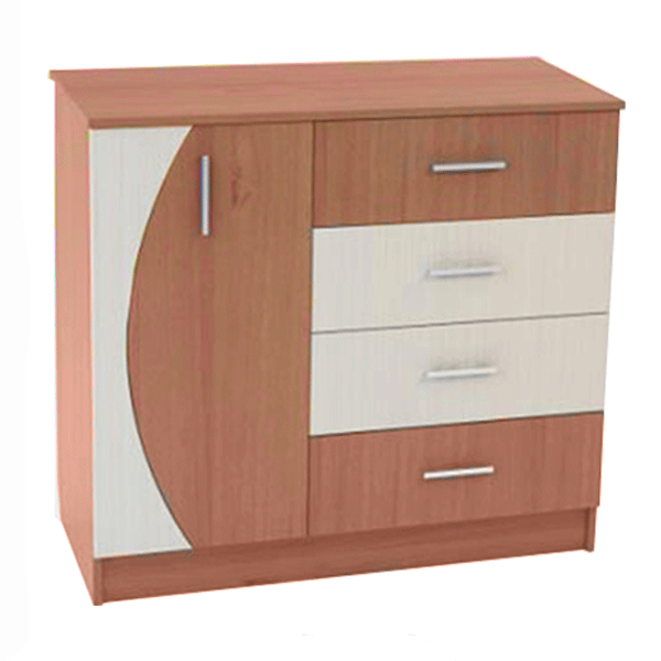 Комод Феникс КФ-5 1010х890х440 орех лесной/венге светлый