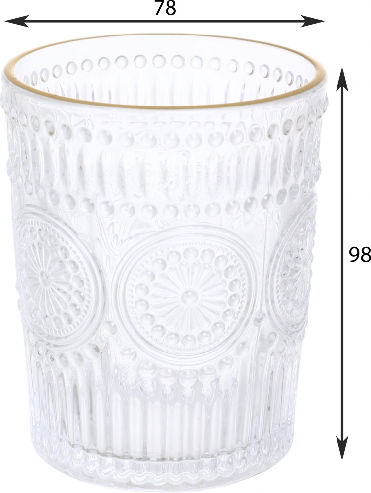 Склянка низька Maxmark Flower 265 мл 1 шт.