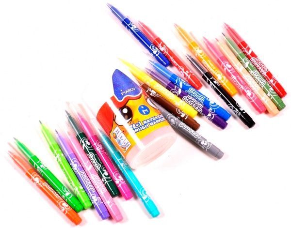 Набор фломастеров-кистей Super Washable 21 цвет 1633-21PD Marco