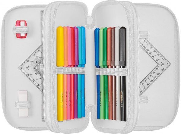 Пенал шкільний Triple Unicorn 31 предмет 50026203 Herlitz рожевий