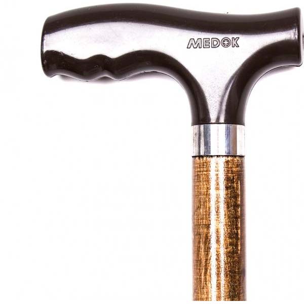 Трость нерегулируемая MEDOK MED-01-006 деревянная Кембридж с пластиковой ручкой