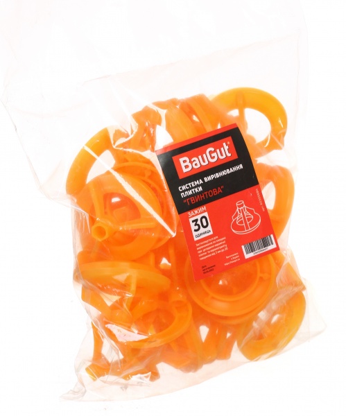 Система выравнивания плитки BauGut винтовая зажим King Floor 30 шт./уп