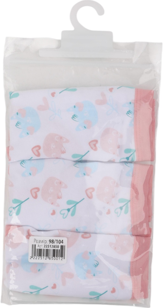 Набір трусів для дівчаток HW 3 пари р.146-152 білий із блакитним G5