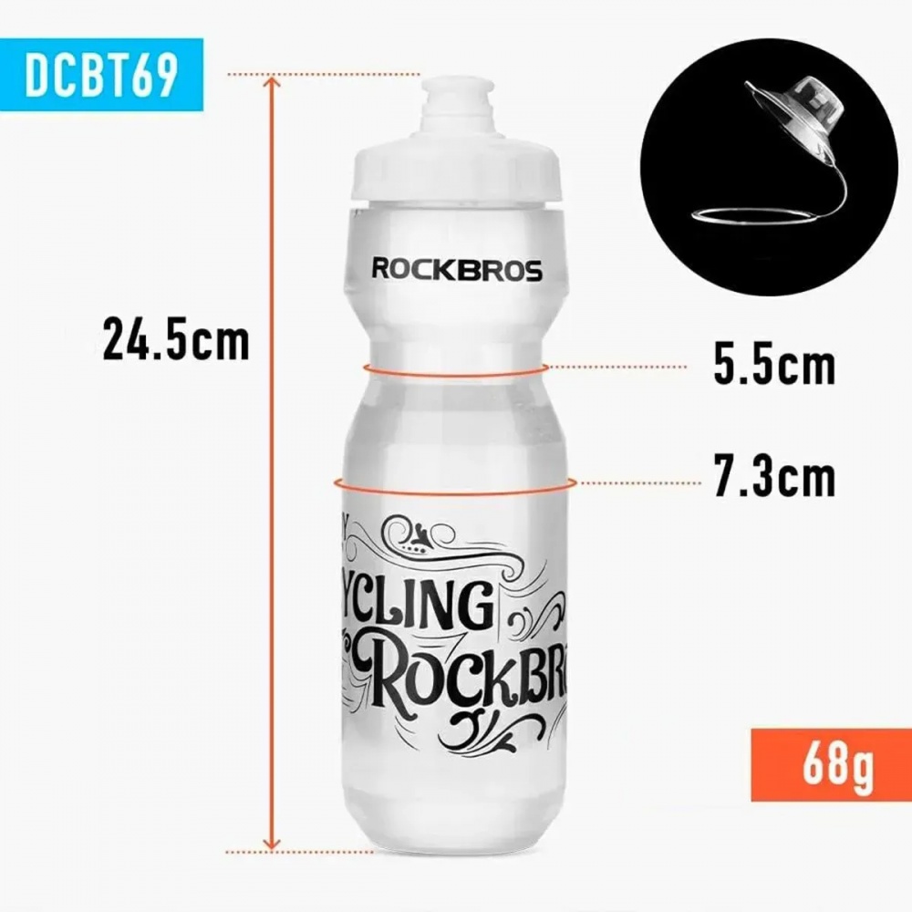 Фляга ROCKBROS DCBT69D 750 мл прозорий