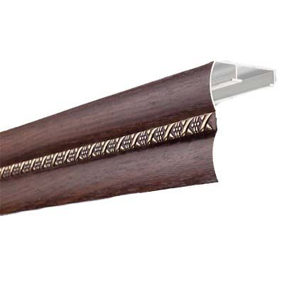 Карниз алюминиевый Кардинал орех 1.5 м