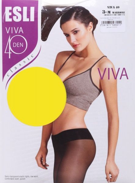Колготки женские ESLI Viva Classic р. 3 40 den marrone 2 пар 