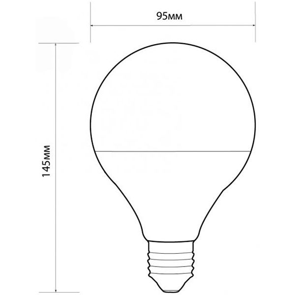 Лампа светодиодная Светкомплект 18 Вт G95 матовая E27 220 В 4500 К 