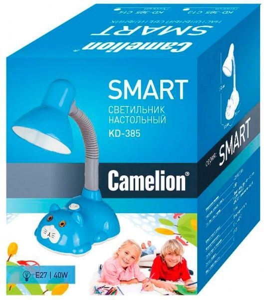 Настольная лампа офисная Camelion KD-385 C14 6409847 1x40 Вт E27 розовый 