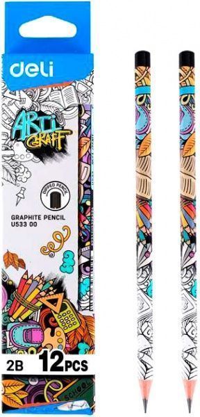 Карандаш графитный EH21001 микс 5ммх8м Deli