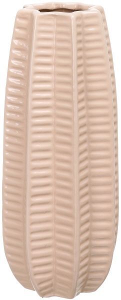 Ваза керамическая бежевая Carambola 12х12х28 см