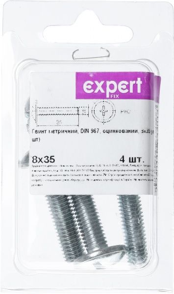 Винт метрический ЦБ DIN967 8x35 мм 4 шт Expert Fix