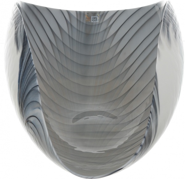 Фруктовница Yalos Murano ANDALUSIA 19 см слоновая кость с черной филигранью 