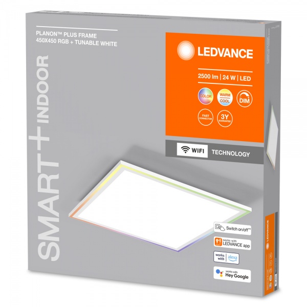 Світильник стельовий Ledvance Smart Wi-Fi Planon RGB 45x45 см 24 Вт білий 3000-6500 К 