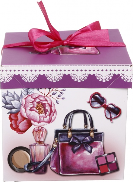 Коробка складана Смуги/горох 15x15x15 см (EBXS9801)