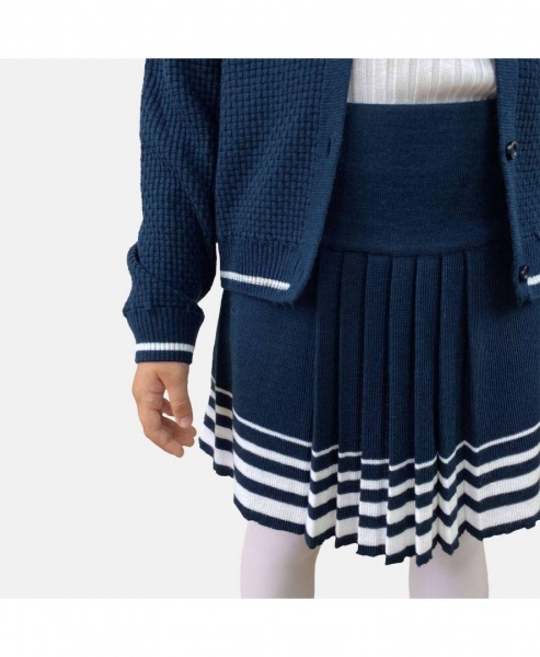 Юбка Герда синяя с белым ART KNIT р.140 темно-синий 