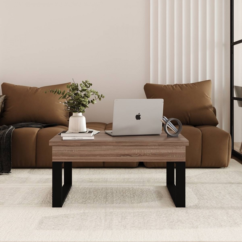 Стіл-трансформер ART IN HEAD AeroLift 880(1200)x600x466мм дуб вінтаж оксид/чорний