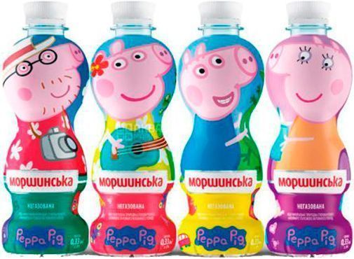 Вода мінеральна Моршинська Свинка Пеппа негазована 0,33 л 