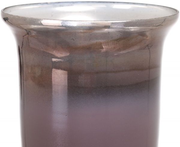 Ваза стеклянная античный никель 14х46 см PANACHE