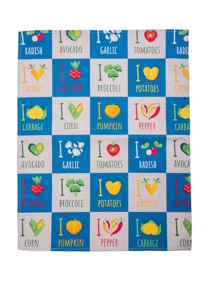 Полотенце вафельное Овощи 45x60 см мульти UP! (Underprice) 