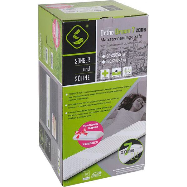 Набор Songer und Sohne топпер 90x200 см + подушка