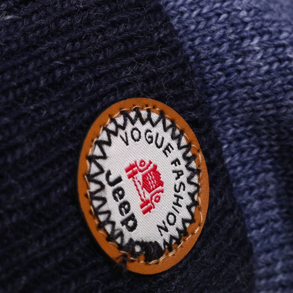 Шапочка дитяча для хлопчика Kraft+ р.50-52 темно-синій меланж 1735 